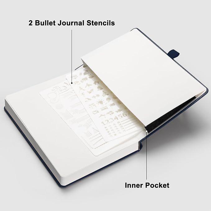 RETTACY Blank Journal Notebook, 192 Pages, A5 Medium Size | Leather Hardcover - Image 7