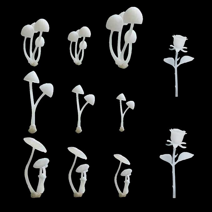 Woohome 11 PCS Jewelry Making Supplies Resin Mould, Mini Mushroom Casting Moulds by Woohome