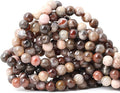 45PCS 8mm Natural Silicified Wood Jade Gemstone Round Loose Beads by CHEAVIAN