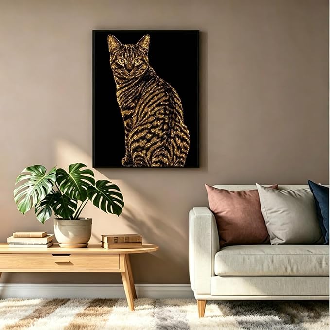 OJTOYART Cat Diamond Art Kits for Adults, 5D Animals Diamond Painting Kits for - Image 4