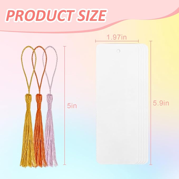 MXCOIRTP 120 Pcs Blank Bookmarks - Image 2