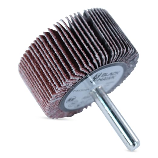 BHA Aluminum Oxide Shank Mounted Flap Wheels, 2” x 1” x 1/4”, 120 Grit - 5 Pack