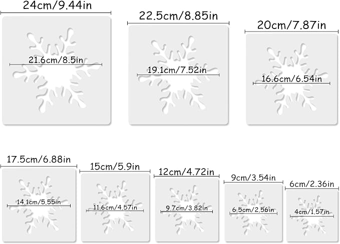 Snow Stencil, Snow Template Stencil, Large Snow Stencil - Image 2
