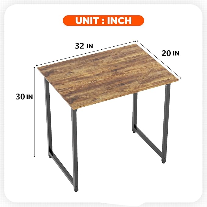 PayLessHere | 32 Inch Computer Desk | Brown | Office Desk - Image 3