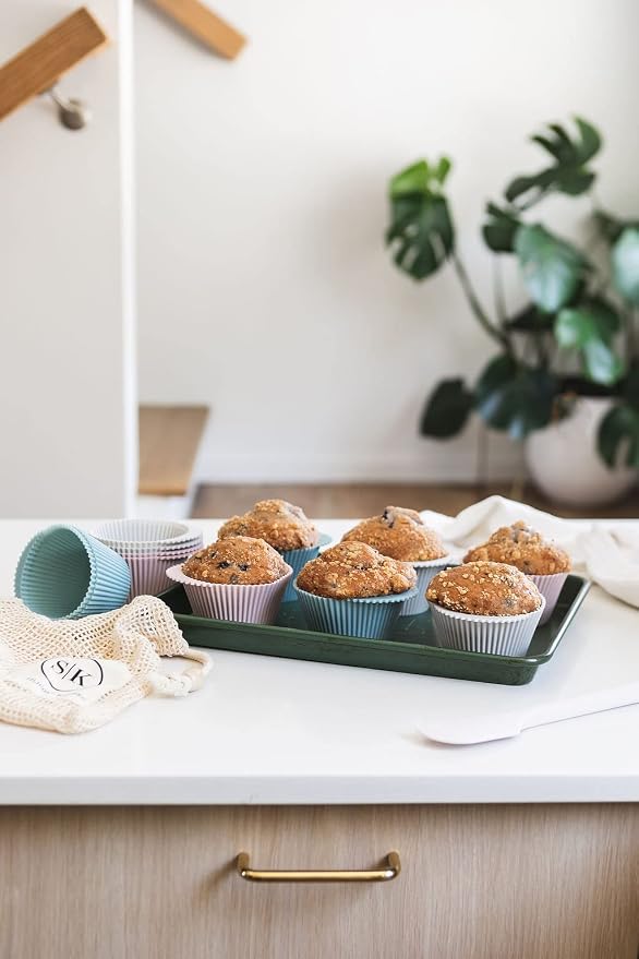 The Silicone Kitchen Reusable Silicone Baking Cups Silicone Muffin Liners - Image 4