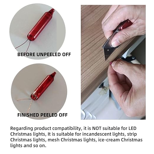 allsun Christmas Light Tester with Bulb Remover & Fuse Tester,Non-Contact Voltage Detector for Holiday Lights, Fuses, Bulbs, AC Power Tester (12V-600V),Light Repairing Tool Not LEDs