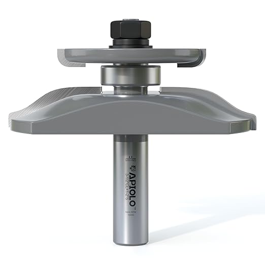 Professional Ogee Raised Panel with Back Cutter Router Bits 1/2 Inch Shank for Cove-Cut and Making Cabinet Door, 3-1/2 Inch Diameter, Used in Combination with Rail and Stile Router Bits
