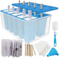 Miaowoof Homemade Popsicle Molds, 10-Cav Non-BPA Silicone Ice Pop Maker by Miaowoof