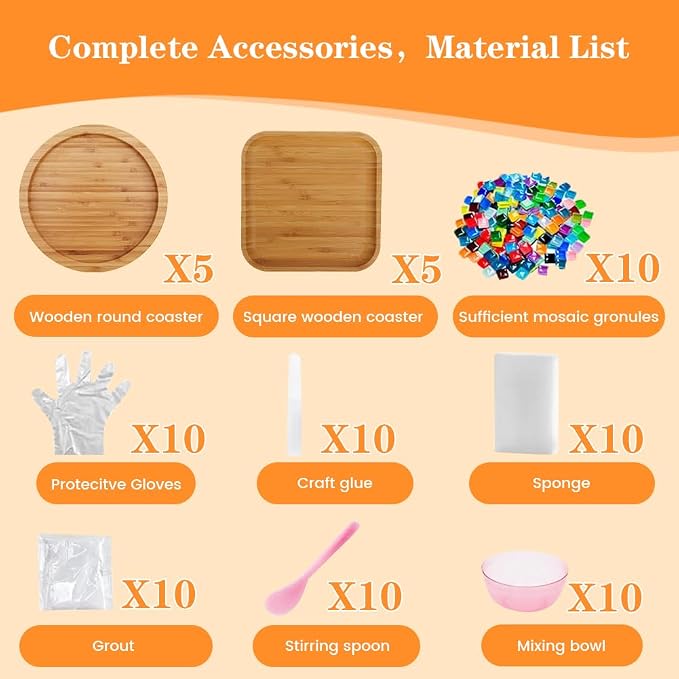 Airsnigi 10 Set DIY Mosaic Tiles - Image 3