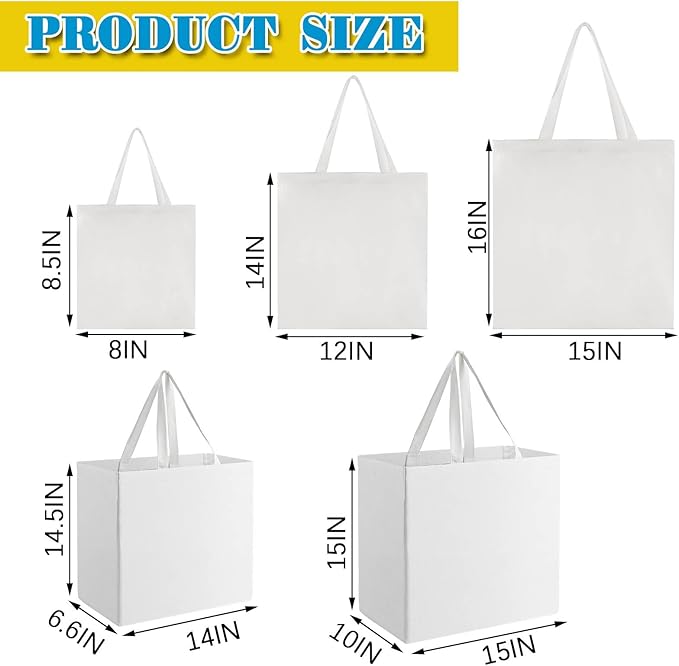 Silkfly Cotton Tote Bags Bulk for Tie Dying Bohemia Tie Dye Blank Grocery - Image 3