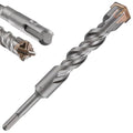 1pc 1" X 8"-6" Cross-Type Double Thread Carbide Drill Bit for Concrete, Brick, Stone, Hammer Drill