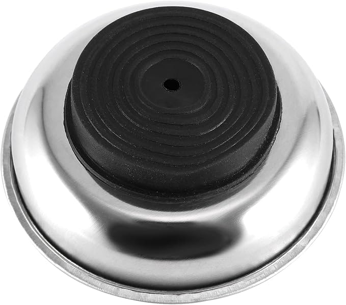 FUNSUEI 12 Packs 6 Inch and 3 Inch Magnetic Tray Set, Stainless Steel Magnetic Bowl, Round Magnetic Parts Tray for Pins, Screws, Bolts, Nuts, Small Parts