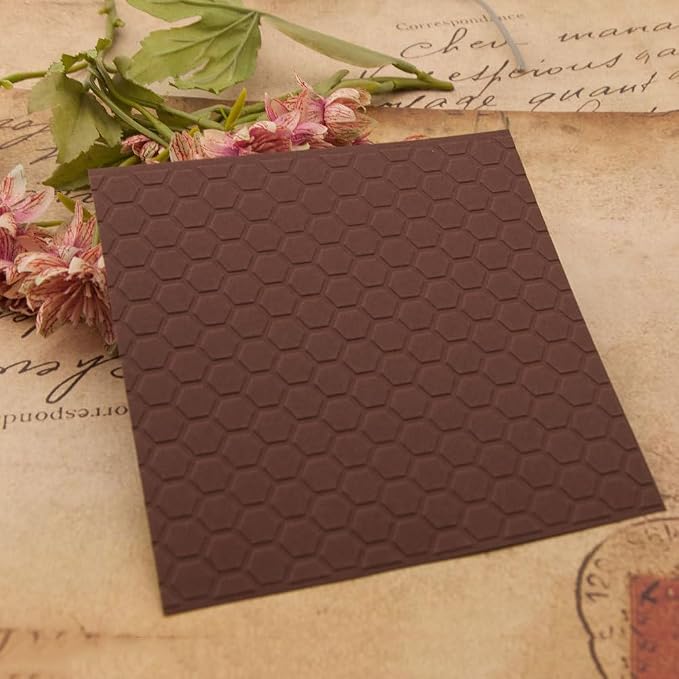 Honeycomb Beehive Background Pattern Plastic Embossing Folder, 3D Textured - Image 5