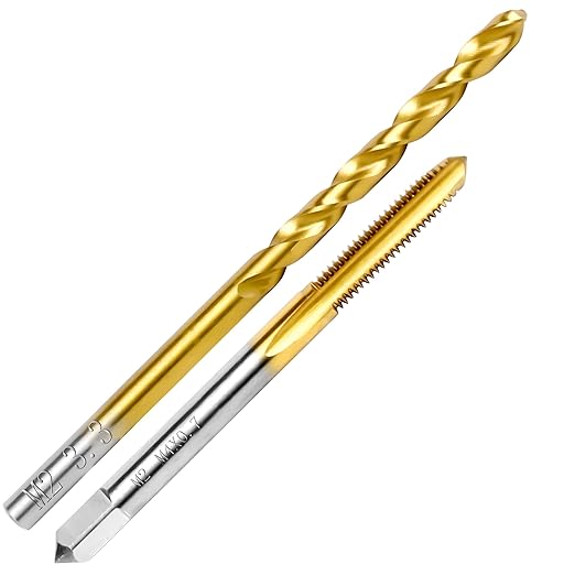 M4x0.7 Tap and 3.3mm Drill Bit Kit, M2 HSS Metric Drill and Tap Set, Combination of Drill and Tap Kit for Metal