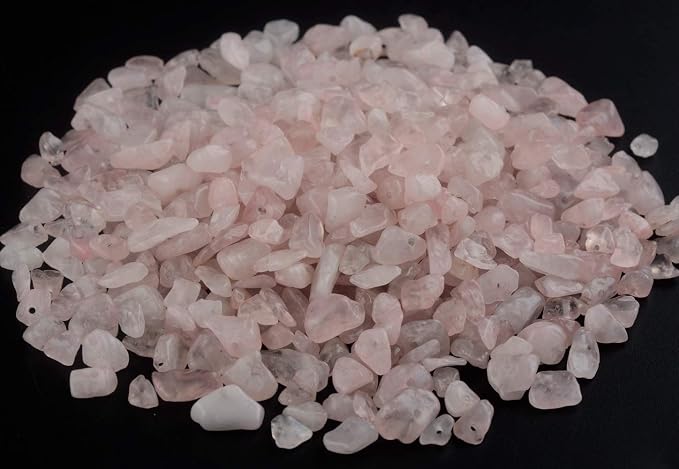 Natural Chip Stone Beads Rose Quartz 5-8mm About 400 Pieces Irregular Gemstones - Image 2
