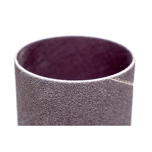 Benchmark Abrasives 1" x 1" Aluminum Oxide Abrasive Spiral Bands for Rotary Tools, Drum Sleeves for Sanding Deburring Blending Polishing on Metals Plastic Wood Rubber (10 Pack) - 36 Grit