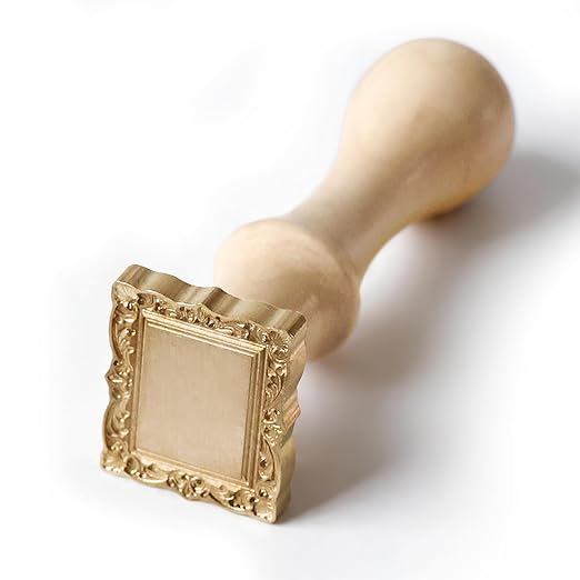 Frame Wax Seal Stamp, 3D Embossed Relief Carving Head and Wood Handle by Pilloze