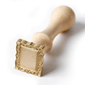 Frame Wax Seal Stamp, 3D Embossed Relief Carving Head and Wood Handle by Pilloze