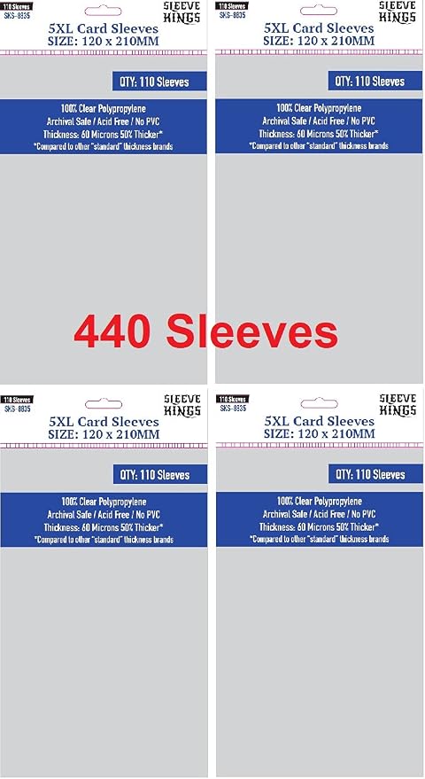 Sleeve Kings 5XL Card Sleeves 120 x 210 mm by SleeveKings