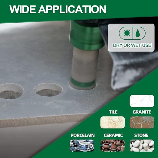 Diamond Core Drill Bits - 4/5"Versatile Drilling Milling Bit+2" Beveling Chamfer Bit+SDS Adapter to 5/8-11" Thread Tile Hole Saw Kit for Porcelain Ceramic Tile Granite Marble Angle Grinder