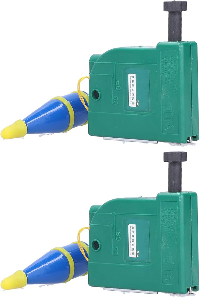2Pcs Plumb Bob Setter Magnetic Wire Hammer 5M Magnetic Plumb Rite Setter Leveling Test Device Measure Tool