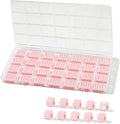 DoDoBeads 700 Pcs Small Pink Letter Beads, 5×5mm Tiny Square Letter Beads by DoDoBeads