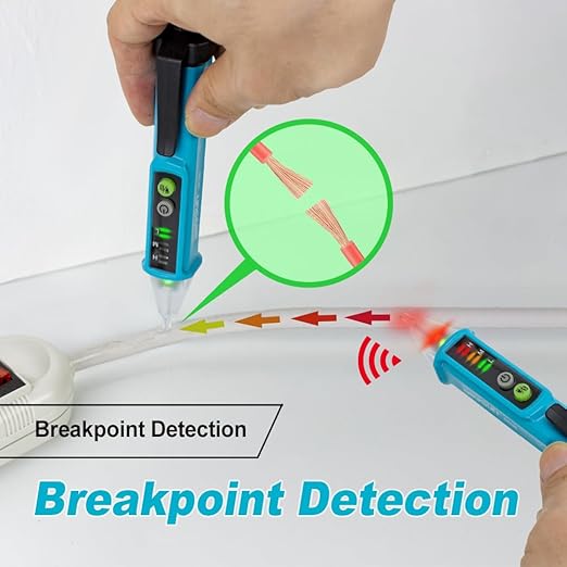 allsun Non-Contact AC Voltage Tester Pen 12-1000V, Dual Sensitivity & LED Flashlight, Live/Neutral Wire Breakpoint Finder, Auto Power-Off, Electrical Circuit Detector for Outlets, Wires, Breakers