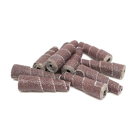 Benchmark Abrasives Aluminum Oxide Tapered Sanding Cartridge Rolls for Blending Deburring Polishing Sanding Metals, Rotary Sander - Drill & Die Grinder Abrasives (10 Pack)(1/2" x 1-1/2", 60 Grit)