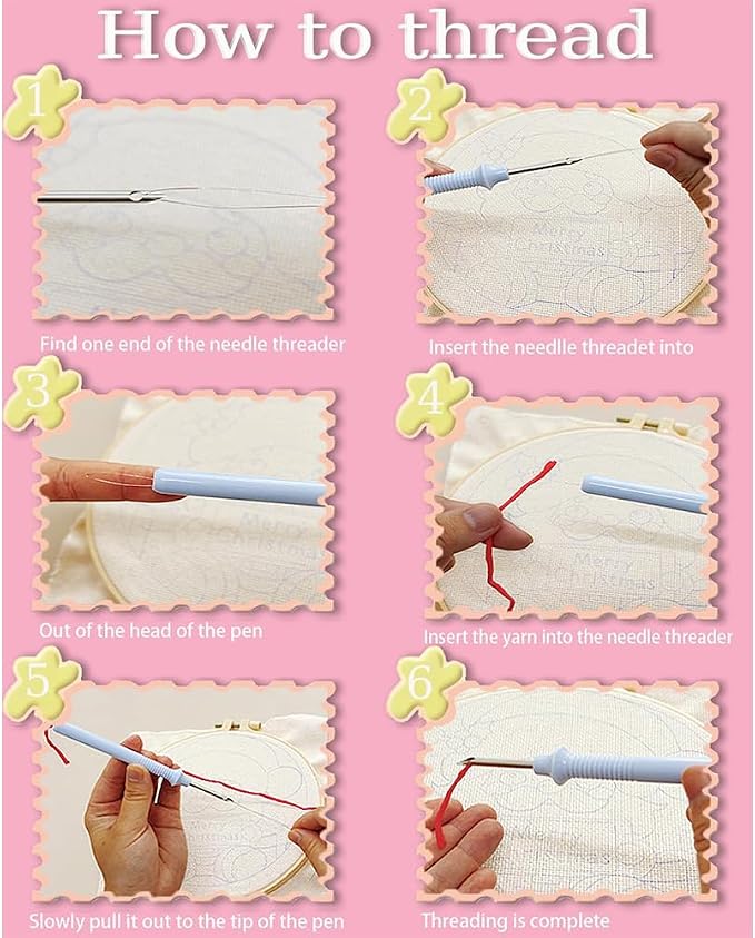Punch Needle Kit for Beginners Adults, Sloth Punch Needle Kits DIY Crafts for - Image 6