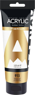 AUREUO Splendid Gold Acrylic Paint, 4 Fl Oz / 120ml Single Tube, Metallic Gold by AUREUO