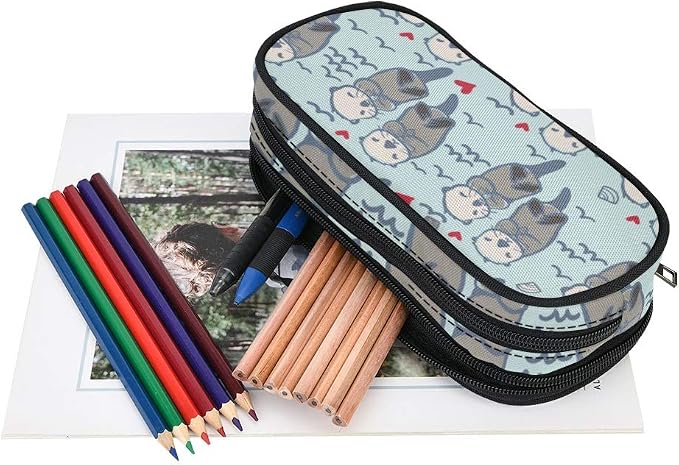 ANANGTEE Sea Otters Pencil Case Pouch - Image 4