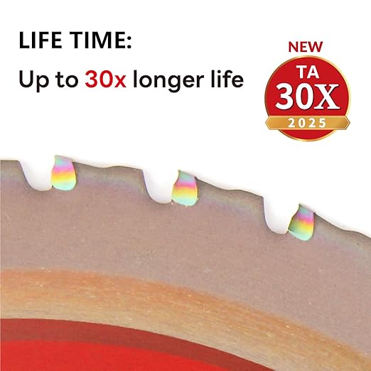Metal Cutting Circular Saw Blade, Steel and Stainless Steel Cutting, The Cutting Head uses a Special Anti-Heat Sticking Coating with high Finish and Long Life,FMB 7-1/2 inch 42-Tooth 20mm -TA