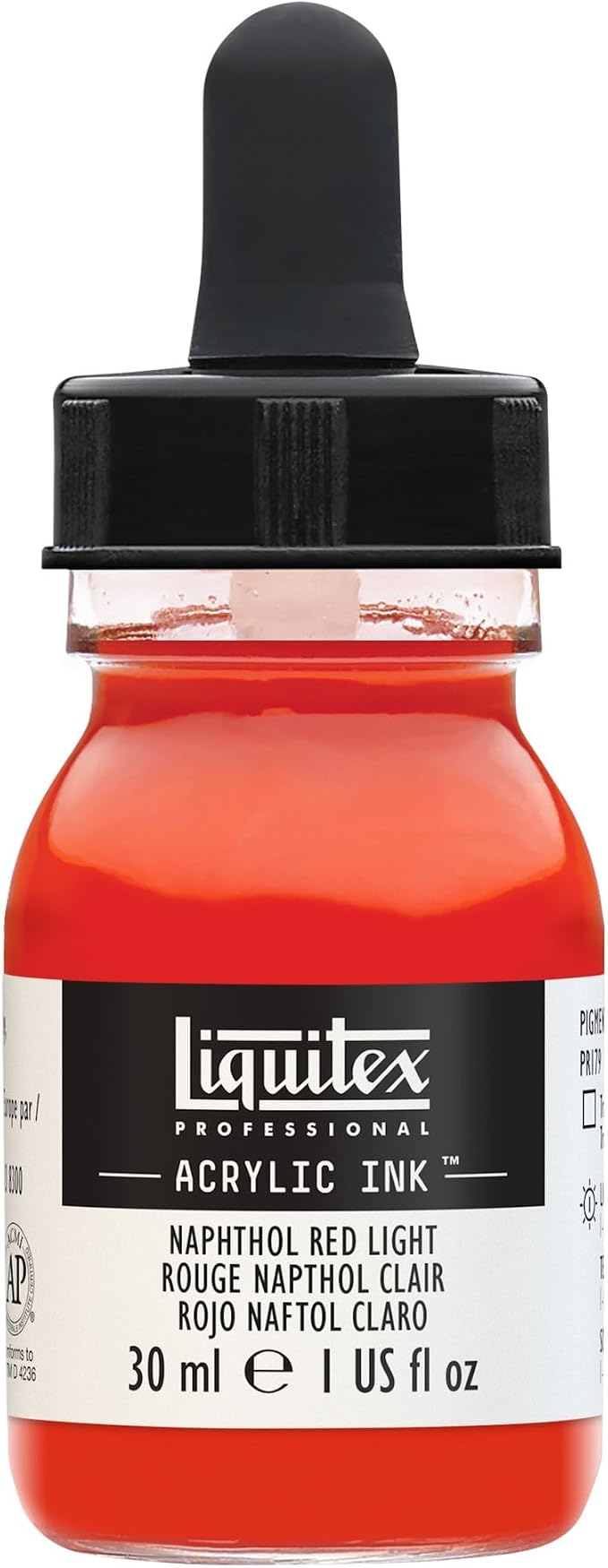 Liquitex Professional Acrylic Ink, 1-oz Jar, Naphthol Red Light by Liquitex