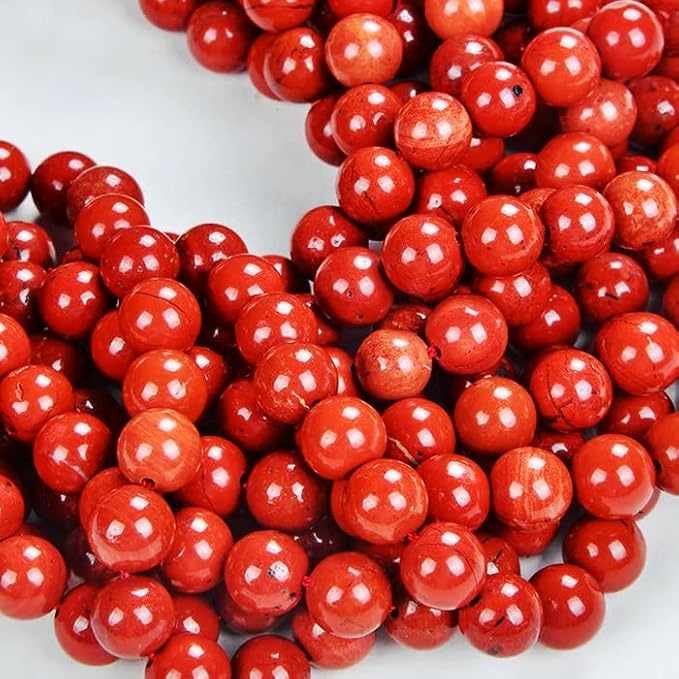 Zenkeeper 108 Pcs Red Jasper Beads by Zenkeeper
