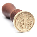 Medieval Initial Alphabet Wax Seal Stamp, Brass Head Wooden Handle, by TELOSMA