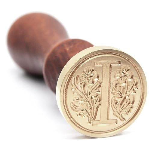 Medieval Initial Alphabet Wax Seal Stamp, Brass Head Wooden Handle, by TELOSMA