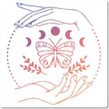 GORGECRAFT 12"X12"Moon Phase Stencil Butterfly Templates Square Plastic Leaves by GORGECRAFT