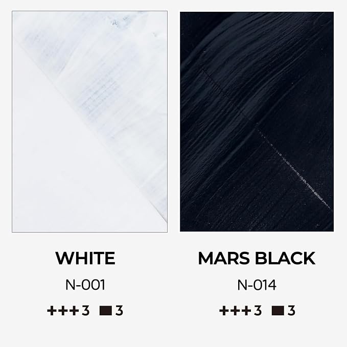 Nicpro White & Black Large Acrylic Paint, Rich Pigments, Non Toxic Craft Paint - Image 2