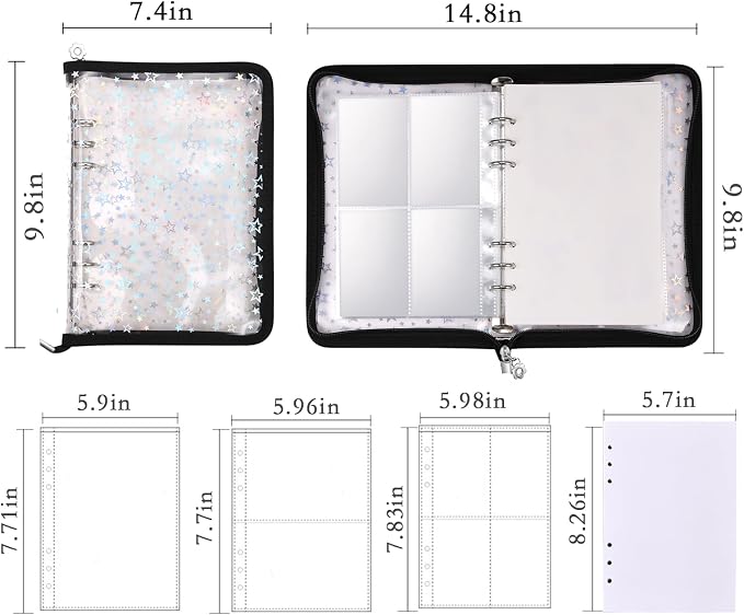 MUDOR 4 in 1 Sticker Storage Organizer, A5 Sticker Collecting Book Album Holder - Image 2