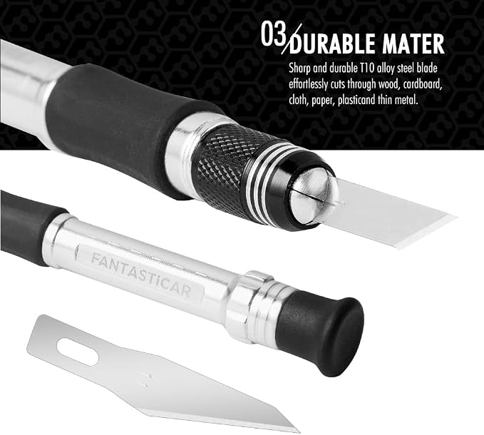 FantastiCAR Craft Knife Precision Cutter Hobby Knife Blades Set | 29-in-1 - Image 3