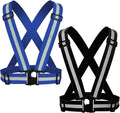 Reflective Strap Safety Vest Gear - 2-10 Pack Adjustable High Visible Reflective Running Gear for Women Men Night