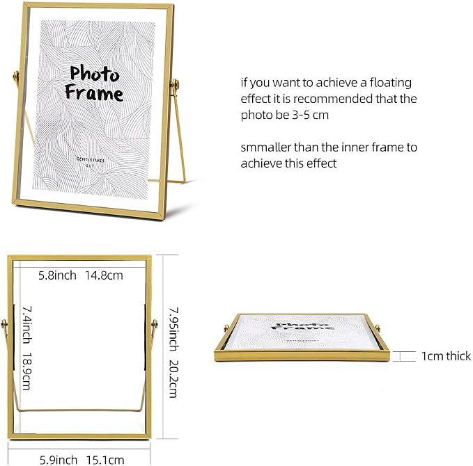AceList Metal Picture Frames, 5 x 7, Assortment Variety | Ornate clear-pane - Image 2