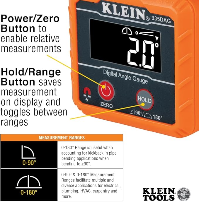 Klein Tools 80035 Level, Digital Electronic Level and Angle Gauge Tool Kit - Image 3