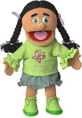 14" Jasmine, Hispanic Girl, Hand Puppet by SillyPuppets