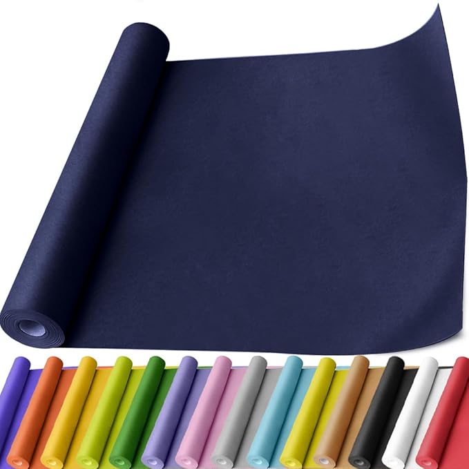 PerkHomy Navy Blue Kraft Paper Roll 17.5" x 760" by PerkHomy