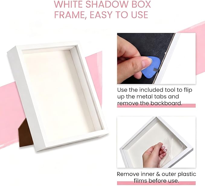 4 Pack Shadow Box Frame, 1.2" Depth 3D Picture Frame - Image 6