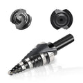 COMOWARE Step Drill Bit, 12 Sizes from 3/16" to 7/8", High Speed Steel Step Bit with 2 Spiral Flutes, 3-Flat Shank, Steps Bits for Metal, Aluminum/Wood/Plastic/Iron, Unibit for Electricians & DIY