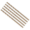 Drill Bit, #45 Cutting Diameter, 4341 HSS Gold Finish 118° Cutting Angle Number Jobber Bits - (Applications: for Drilling Soft Metal Plastic Wood), 5-Pieces