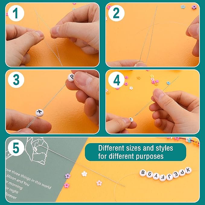 UOOU 28 Pcs Beading Needles Set, Beading Needles - Image 3