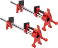 3/4 Inch Wood Gluing Pipe Clamp Set with 30" Metal Pipe, 2-Pack Professional H-Style Heavy Duty Quick Release Bar Clamps for Woodworking(2)